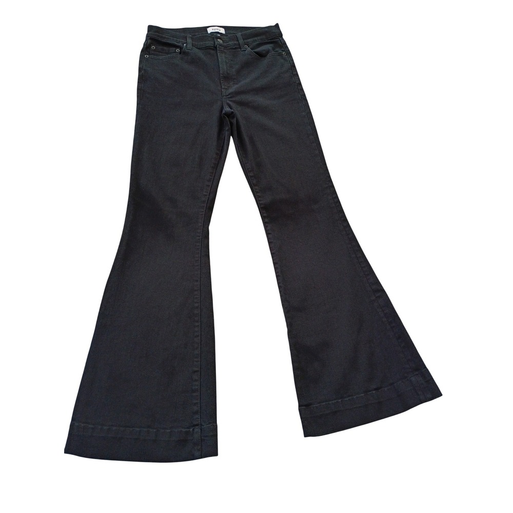 PISTOLA Kinsley High Rise Flare Jeans Black 29x33 Tall Stretch NWOT $188